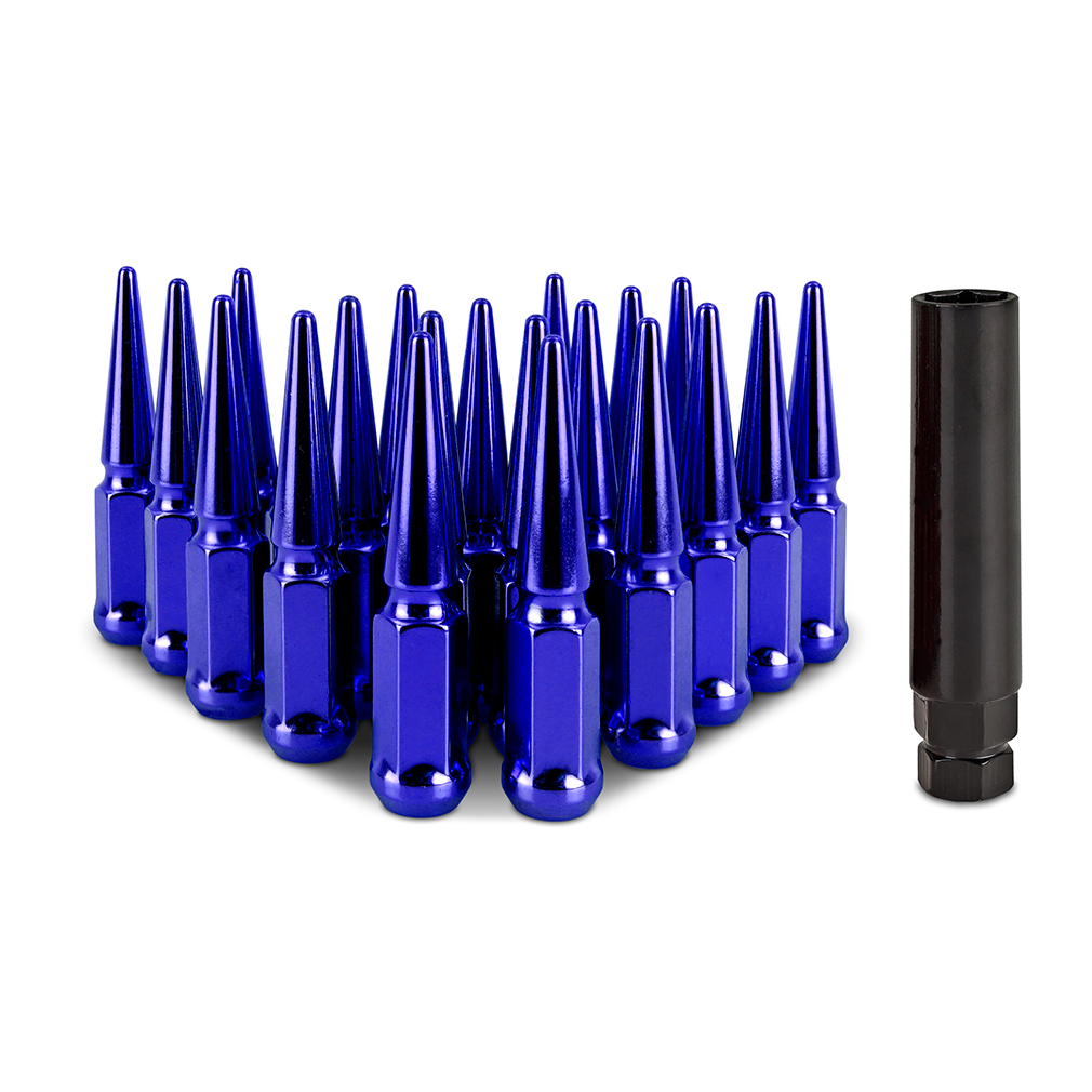 Mishimoto — Mishimoto Steel Spiked Lug Nuts M12x1.5 20pc Set - Blue
Spiked Lug Nuts - view 7